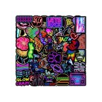 Lot de 200 autocollants neon graffiti stickers autocollant ordinateur portable imperm�ables vinyle autocollant ...