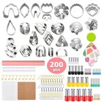 Lot de 200 emporte - pices en argile polymre 25 formes en argile avec 40 moules en forme de cercle et ...