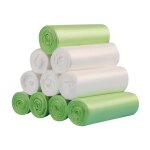 Lot 200 sacs poubelle biodégradables 10l vert 45x50cm Lot 200 sacs poubelle biodégradables 10l vert 45x50cm