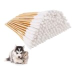 Lot de 200 tiges de 15 cm pour nettoyer les oreilles de chien - btonnets de cire pour enlever les dmangeaiso ...