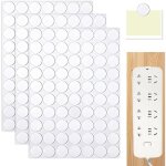Lot de 210 pastilles adhsives double face amovibles rondes transparentes sans trace - petits autocollants ...