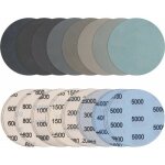 Lot de 24 disques de ponçage ronds de 125 mm papier abrasif sec et humide grain 600 / 800 / 1000 / 1500 ... Lot de 24 disques de ponçage ronds de 125 mm papier abrasif sec et humide grain 600 / 800 / 1000 / 1500 ...