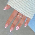 Lot de 24 faux ongles à coller en acrylique avec n?ud 3d nacre rose nude couverture complète - sh Lot de 24 faux ongles à coller en acrylique avec n?ud 3d nacre rose nude couverture complète - sh