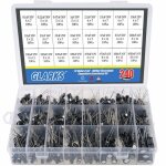 Lot de 240 condensateurs �lectrolytiques en m�tal 10 v 16 v 25 v 50 v assortiment assortiment de conteneurs ...