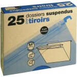 Lot de 25 dossiers suspendus pour tiroir fond 15 mm - format a4 - kraft orange - 42 cm x 345 cm x 9 cm ...