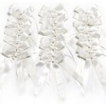 Lot de 25 n?uds dlicats pour dcoration de bancs de mariage (blanc)