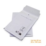 Lot de 25 pochettes ( enveloppes ) � bulles a / 1 : 95 x 165 mm en kraft blanc