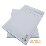 Lot de 25 pochettes ( enveloppes )  bulles h / 8 : 260 x 360 mm en kraft blanc