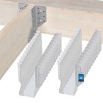 Lot de 25 sabots de charpente  ailes extrieures pour poutres en bois - 100 mm - kotarbau