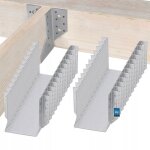 Lot de 25 sabots de charpente  ailes extrieures pour poutres en bois - 160 mm - kotarbau
