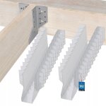 Lot de 25 sabots de charpente  ailes extrieures pour poutres en bois - 50 mm - kotarbau