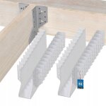 Lot de 25 sabots de charpente  ailes extrieures pour poutres en bois - 60 mm - kotarbau