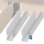 Lot de 25 sabots de charpente  ailes extrieures pour poutres en bois - 70 mm - kotarbau