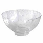 Lot de 25 verrines rondes en plastique r�utilisable mini ap�ritif 50ml argent