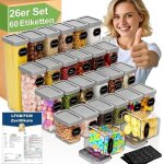 Lot de 26 kimfead bo�tes de conservation alimentaire herm�tiques avec couvercles r�cipients de cuisine ...