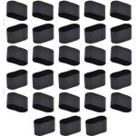 Lot de 28 embouts de chaise rectangulaires protection en silicone pour pieds de chaise et tables couleurs ... Lot de 28 embouts de chaise rectangulaires protection en silicone pour pieds de chaise et tables couleurs ...