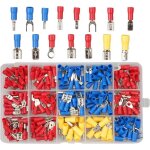 Lot de 280 cosses lectriques isoles - pince  sertir isole - connecteurs de cbles isols - assortiment ...