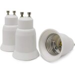 Lot de 3 adaptateurs de culot de lampe - blanc - culot gu10 vers e27 - adaptateur de douille pour ampoule ...