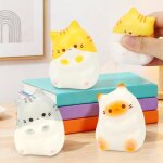 Lot de 3 balles antistress mignonnes en forme de chat - squishy - jouet anti - stress pour enfants et ...