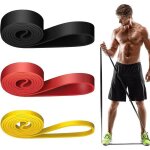 Lot de 3 bande elastique musculation 3 niveaux de r�sistance bandes de r�sistance �lastique pour sport ...