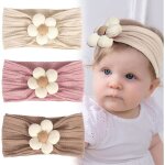 Lot de 3 bandeaux pour b�b� fille en nylon doux accessoires pour cheveux pour nouveau - n�s tout - petits ...