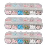 Lot de 3 bo�tes de d�corations pour ongles - einnenffer - s�r - multiples tailles - facile � transporter ...