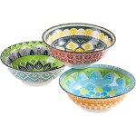 Lot de 3 bols � ramen en c�ramique color�s ? 1200 ml pour nouilles pho salade p�tes ? micro - ondes & ...