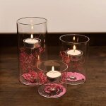 Lot de 3 bougeoirs en verre - dcoration dintrieur diy - pour salon nol anniversaire mariage ou fte ...