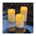 Lot de 3 bougies en cire flamme led 3d avec télécommande pour intérieur décoration salon bureau chambre ...