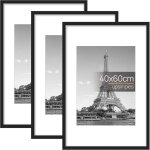 Lot 3 cadres photo 40x60 cm cadre noir 60x40 cm pour photos images affiches puzzle 40x60cm cadre photo ...