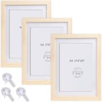 Lot de 3 cadres photo a4 en bois mdf - 21 x 30 cm - format a4 - À suspendre - pour portraits de collage ... Lot de 3 cadres photo a4 en bois mdf - 21 x 30 cm - format a4 - À suspendre - pour portraits de collage ...
