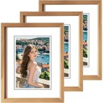 Lot de 3 cadres photo en bois - 15 x 20 cm - simples - en bois - art d�co - pour portrait chambre � coucher ...