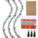 Lot de 3 chaînes de tronçonneuse de 35cm 3 / 8lp 13mm 52maillons dentraînement - chaîne à faible rebond ... Lot de 3 chaînes de tronçonneuse de 35cm 3 / 8lp 13mm 52maillons dentraînement - chaîne à faible rebond ...