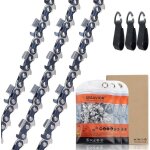 Lot de 3 chanes de trononneuses 3 / 8 16 mm 60 maillons longueur de guide - chane 40 cm compatible ...