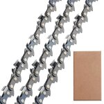 Lot de 3 chane de trononneuse faible rebond 3 / 8lp 50 maillons 11mm 35 cm compatible pour stihl ms170 ...