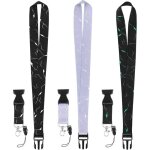 Lot de 3 cordons avec boucle � d�gagement rapide cordon en marbre robuste avec fermoir mousqueton pivotant ...