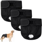 Lot de 3 couches réutilisables pour chiennes absorbantes lavables incontinence m Lot de 3 couches réutilisables pour chiennes absorbantes lavables incontinence m