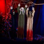 Lot de 3 décorations dextérieur pour halloween crânes de fantômes effrayants à suspendre décorations ... Lot de 3 décorations dextérieur pour halloween crânes de fantômes effrayants à suspendre décorations ...