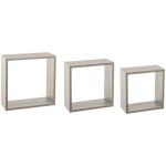 5five - 3 grandes tagres murales fixy cube effet chne gris