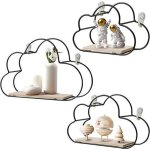 Lot de 3 tagres murales en forme de nuage en mtal - tagres de rangement - dcoration murale moderne ...