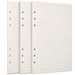 Lot de 3 feuilles de papier de recharge a5 100 g / m pais rechargeable 6 trous feuilles volantes 135 ...