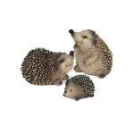 Lot de 3 figurines h�risson en r�sine ? d�cor de jardin f�e micro - paysage pour pelouse patio ext�rieur. ...