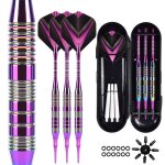 Lot de 3 fl�chettes professionnelles avec pointe en plastique - 21 g - accessoires de fl�chettes �lectroniques ...