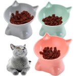 Lot de 3 gamelle chat - inclinable  15 degrs - 135 cm - pour chats et petits chiens - nourriture et ...