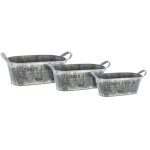 Lot de 3 jardinières métal et zinc atmosphera Lot de 3 jardinières métal et zinc atmosphera