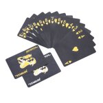 Lot de 3 jeux de 54 cartes waterproof 8cm noir