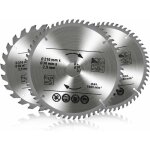 Lot de 3 lames de scie circulaire carbure de tungstne 24t 48t 60t tct sah pour bois mtal et aluminium ...