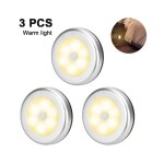 Lampe � d�tecteur de mouvement - sans marque - lot de 3 - led - autonome - installation facile