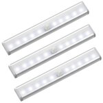 Lot de 3 lampes led avec dtecteur de mouvement clairage dintrieur pour garde - robe projecteur sans ...