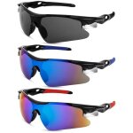 Lot de 3 lunettes de soleil polaris�es pour le sport tendance coupe - vent pour cyclisme protection l�g�res ...